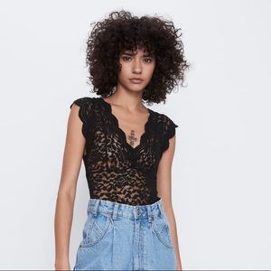 Zara Trafaluc Lace BodySuit